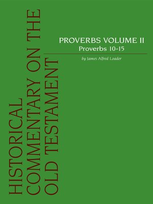 cover image of Proverbs. Volume 2 / Proverbs 10-15